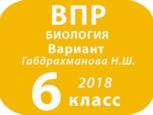 ВПР 2018. Биология. 6 класс вариант Габдрахманова Н.Ш.