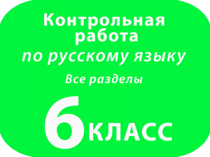Контрольная работа по русскому языку. Все разделы за курс 6 класса.
