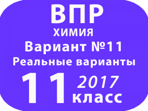 ВПР 2017 г. Химия. 11 класс. Вариант 11 с ответами