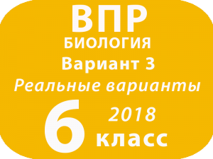 ВПР 2018. Биология. 6 класс. Вариант 3 с ответами